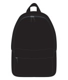 Ghiozdan scolar, material impermeabil, 1 compartiment cu fermoar, negru, Pigna