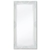 Oglinda Decorativa Baroc VidaXL Alb 100x50 cm, Oglinda Perete Stil Antichizat, Cadru Lemn, Design Elegant
