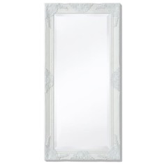 Oglinda verticala in stil baroc, 100 x 50 cm, alb