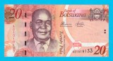 Bancnotă Botswana (pick 31) 20 Pula 2012 UNC serie: AD1019133