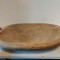 * Covata lemn veche sculptata manual, 40cm lungime x 30cm diametru x 7cm inatime