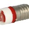 Lampă LED E10 Roșie 12V