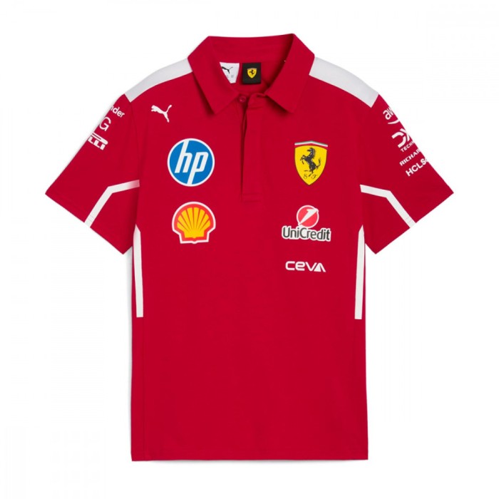Ferrari tricou polo de copii official Teamline Replica F1 Team 2025 - 140 cm (dětsk&eacute;)