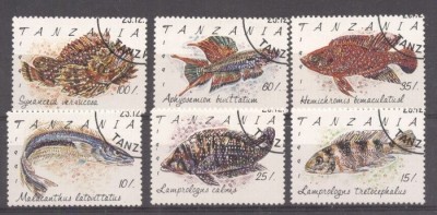 Tanzania 1991 Fishes, used M.078 foto