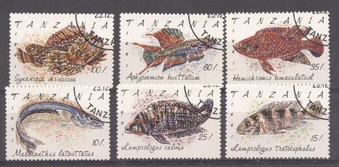 Tanzania 1991 Fishes, used M.078
