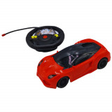 Masina cu telecomanda tip volan, Top Cars, rosu, plastic, 1:20, 6-8 ani, Unisex, Electrice