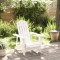 Gossi scaun adirondack, alb, 69x85x90,5 cm, lemn masiv de brad