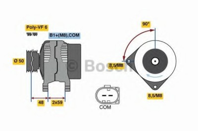 Generator / Alternator AUDI A5 Sportback (8TA) (2009 - 2016) BOSCH 0 986 081 340 foto