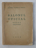 SALONUL OFICIAL - DESEN , GRAVURA , 1936 , LEGATURA REFACUTA , PASTREAZA COPERTA FATA