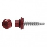 Surub Autoforant Rosu Cu Varf Normal Filet Pentru Metal Si Saiba Epdm / 4.8X16Mm - 200Buc