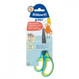 Foarfeca Griffix pentru stangaci, Herlitz, Neon fresh, 15 cm