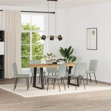 VidaXL Scaune de sufragerie, 6 buc., gri deschis, catifea 3315579