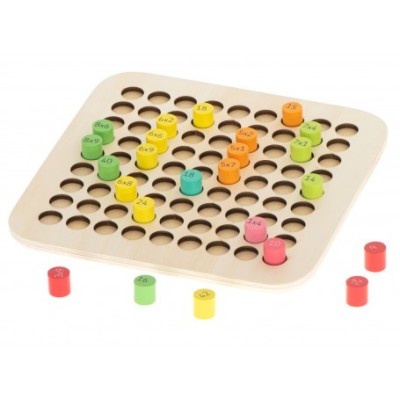 Tabla inmultirii din lemn montesssori multicolor 81 piese foto