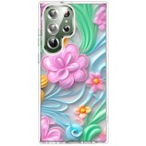 Husa personalizata pentru samsung galaxy s23 ultra, magsafe atasare magnetica, 3d flower medley 11