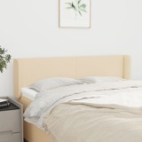VidaXL Tăblie de pat cu aripioare crem 147x16x78/88 cm textil 3118491