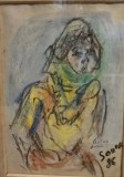 Tablou Marin Sorescu - Portretul Dorei Scarlat (pastel)