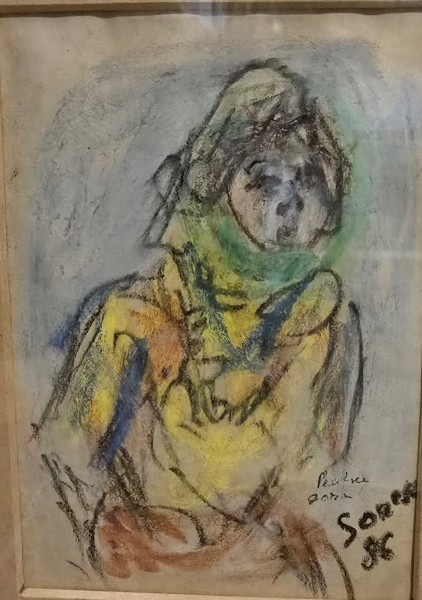 Tablou Marin Sorescu - Portretul Dorei Scarlat (pastel)