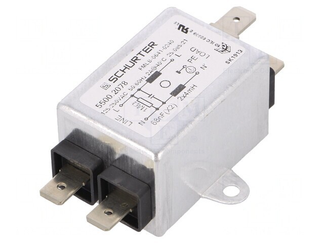 Filtru Anti-Interferențe 250VAC 68nF 4mH 2A