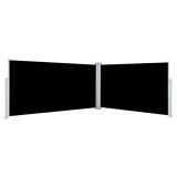 Cumpara ieftin Copertină laterală retractabilă, negru, 160x600 cm