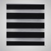 Jaluzea tip zebră, 90 x 150 cm, negru, vidaXL