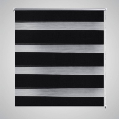 Jaluzea tip zebră, 90 x 150 cm, negru foto