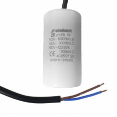 Condensator cu fire CBB60 20&amp;micro;F 40x72mm 450V, Elefant Innovative ReliableTools foto