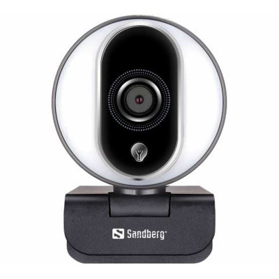 Camera web Streamer Pro Sandberg, Full HD, 1920 x 1080 px, USB 2.0, microfon incorporat, Negru foto