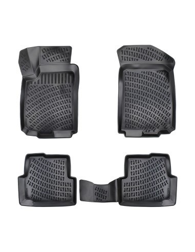 Set covorase auto din cauciuc tip tavita pentru Chevrolet Aveo II 2012-