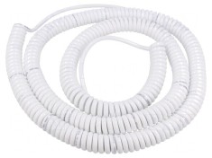 Cablu Spiralat PUR Alb 5x0,22mm&sup2; 1,5m 300V