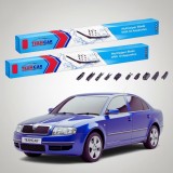 Cumpara ieftin Ștergătoare Skoda Superb 3U4 2004-2008 | Set Față Flat &ndash; TeamCar&reg;