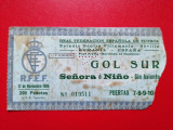 Bilet Fotbal Spania Romania 1986