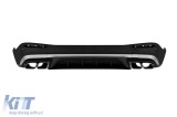 Difuzor tip GLC63 cu capete cromate pentru bara spate A Design potrivit pentru Mercedes GLC SUV X254 dupa 2023 -oo--oo-, cu garnitura cromata Performa