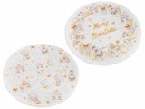 Set 2 suporturi farfurii poliester multicolor Craciun 39 cm