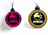 Lampa Oglinda LED Pablo LOGO FR0333 Iveco, 12-24V, Diametru 10cm, Galben-Rosu, Montaj Lateral Stanga/Dreapta