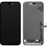 Cumpara ieftin Display cu Touchscreen JK pentru Apple iPhone 16 Plus, cu Rama, Versiune LCD In-Cell, Negru