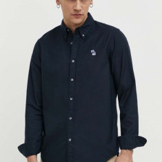 Abercrombie & Fitch camasa barbati, culoarea albastru marin, cu guler button-down, regular