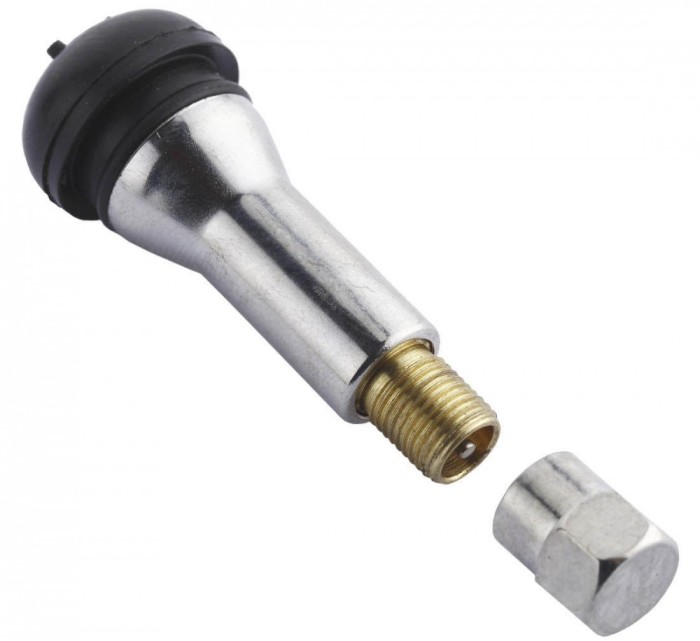 Valva snap-in tubeless standard pentru jante aluminiu tubeless (anvelope fara camera), TR414 CH cromate Kft Auto Valva snap-in tubeless standard pentru jante aluminiu tubeless (anvelope fara camera), TR414 CH cromate Kft Auto