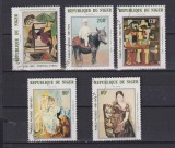 REPUBLICA NIGER ARTA 1981 MI: 752-756 STAMPILATE