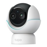 Camera smart baby monitor TP-Link Tapo C840, Dual-Lens 2K QHD 4MP + 1080p, Pan/Tilt 360, IR 940nm/850nm, WiFi 2.4/5GHz, microfon si difuzor, microSD 5