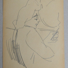 Mihu Vulcanescu "Portret de femeie" desen