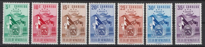 Venezuela, 1951, heraldica, stemele provinciilor, Aragua, 70 euro Michel, MNH