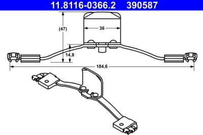 ATE 11.8116-0366.2 Arc, etrier frana foto