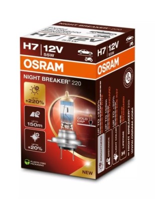 Bec auto halogen Osram H7 Night Breaker +220% 12V, 55W foto