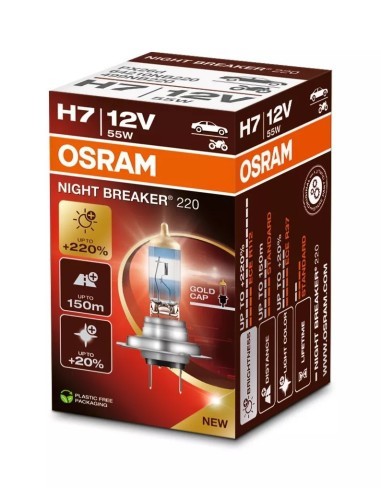 Bec auto halogen Osram H7 Night Breaker +220% 12V, 55W