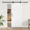 Ușă glisantă cu set de hardware &#039;ORKDAL&#039;Alb Lemn solid de pin