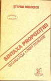 Sintaxa Propoziției. Gramatica Limbii Rom&acirc;ne - Ștefan Dincescu, Editura Plumb, 1997, Carte Limba Rom&acirc;nă