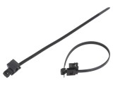 Colier de Strangere Partlex 200mm x 4.8mm cu Fixare Margini, Poliamida, Negru, Rezistent UV, Ambalaj 100 Bucati