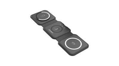 Choetech T588-F 3 az 1-ben m&amp;aacute;gneses vezet&amp;eacute;k n&amp;eacute;lk&amp;uuml;li t&amp;ouml;ltő 15 W (fekete) foto