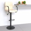 VidaXL Scaun de bar, crem, material textil