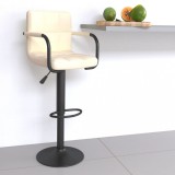 vidaXL Scaun de bar, crem, material textil